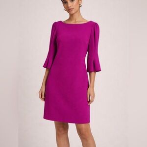 Vince Camuto Fuchsia magenta Dress size 8 Flared bell Three-Quarter Sleeves